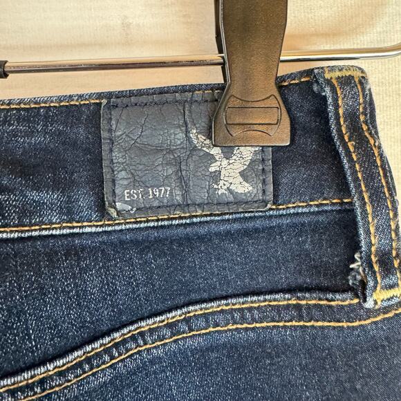 American Eagle Outfitters Dark Wash Skinny Jeans Size 4 - Picture 5 of 8